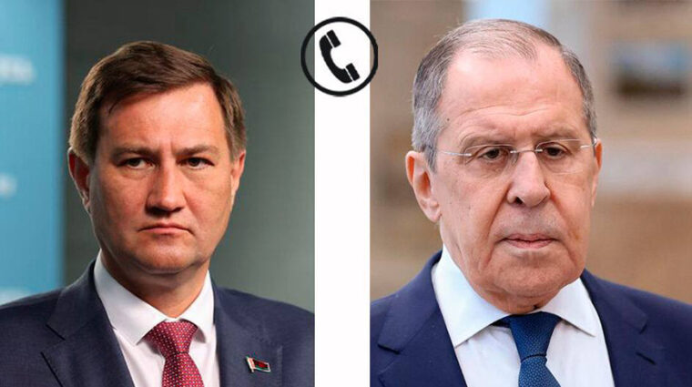 Главы МИД Беларуси и России обсудили по телефону график контактов на высшем и высоком уровнях