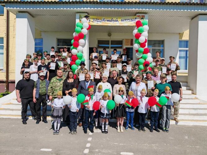 Закрытие военно-патриотического лагеря «Патриот» состоялось в Сухаревской средней школе имени Ю.М. Двужильного